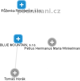 BLUE MOUNTAIN, s.r.o. - náhled vizuálního zobrazení vztahů obchodního rejstříku