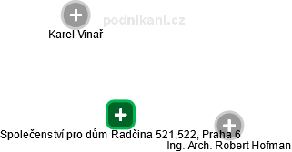 Společenství pro dům Radčina 521,522, Praha 6 - náhled vizuálního zobrazení vztahů obchodního rejstříku