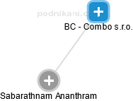 BC - Combo s.r.o. - náhled vizuálního zobrazení vztahů obchodního rejstříku