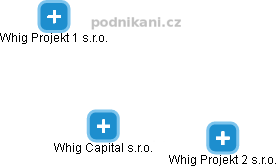 Whig Capital s.r.o. - náhled vizuálního zobrazení vztahů obchodního rejstříku