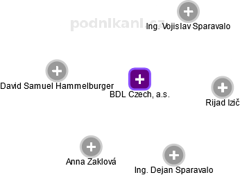 BDL Czech, a.s. - náhled vizuálního zobrazení vztahů obchodního rejstříku