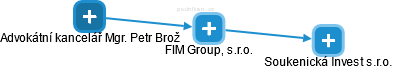 FIM Group, s.r.o. - náhled vizuálního zobrazení vztahů obchodního rejstříku