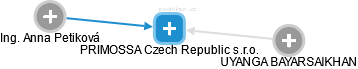 PRIMOSSA Czech Republic s.r.o. - náhled vizuálního zobrazení vztahů obchodního rejstříku