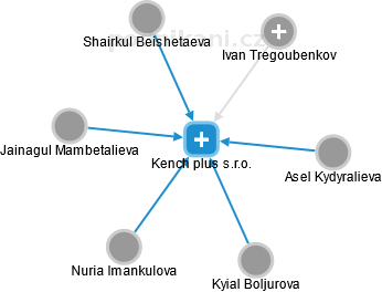 Kench plus s.r.o. - náhled vizuálního zobrazení vztahů obchodního rejstříku