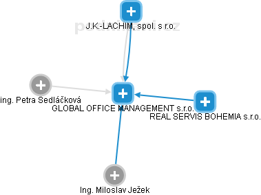 GLOBAL OFFICE MANAGEMENT s.r.o. - náhled vizuálního zobrazení vztahů obchodního rejstříku