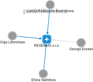 RESERVIS s.r.o. - náhled vizuálního zobrazení vztahů obchodního rejstříku