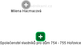 Společenství vlastníků pro dům 754 - 755 Hořovice - náhled vizuálního zobrazení vztahů obchodního rejstříku