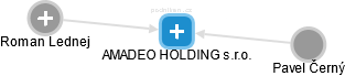 AMADEO HOLDING s.r.o. - náhled vizuálního zobrazení vztahů obchodního rejstříku