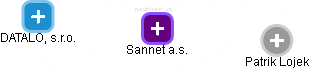 Sannet a.s. - náhled vizuálního zobrazení vztahů obchodního rejstříku