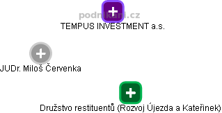 TEMPUS INVESTMENT a.s. - náhled vizuálního zobrazení vztahů obchodního rejstříku