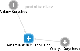 Bohemia KVAOS spol. s r.o. - náhled vizuálního zobrazení vztahů obchodního rejstříku