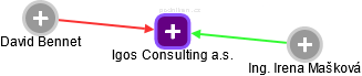 Igos Consulting a.s. - náhled vizuálního zobrazení vztahů obchodního rejstříku