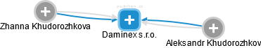 Daminex s.r.o. - náhled vizuálního zobrazení vztahů obchodního rejstříku