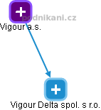Vigour Delta spol. s r.o. - náhled vizuálního zobrazení vztahů obchodního rejstříku
