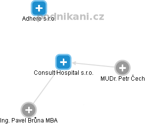 Consult Hospital s.r.o. - náhled vizuálního zobrazení vztahů obchodního rejstříku