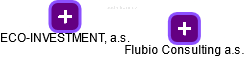 Flubio Consulting a.s. - náhled vizuálního zobrazení vztahů obchodního rejstříku