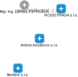 Antony Asistence s.r.o. - náhled vizuálního zobrazení vztahů obchodního rejstříku