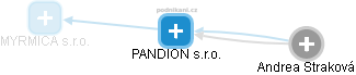 PANDION s.r.o. - náhled vizuálního zobrazení vztahů obchodního rejstříku