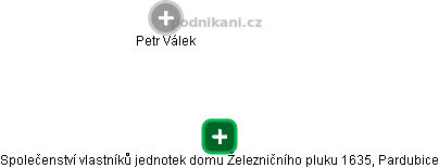 Společenství vlastníků jednotek domu Železničního pluku 1635, Pardubice - náhled vizuálního zobrazení vztahů obchodního rejstříku