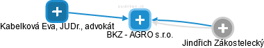 BKZ - AGRO s.r.o. - náhled vizuálního zobrazení vztahů obchodního rejstříku