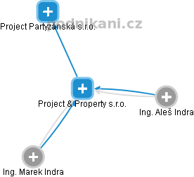 Project & Property s.r.o. - náhled vizuálního zobrazení vztahů obchodního rejstříku