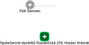 Společenství vlastníků Roudničská 259, Hradec Králové - náhled vizuálního zobrazení vztahů obchodního rejstříku