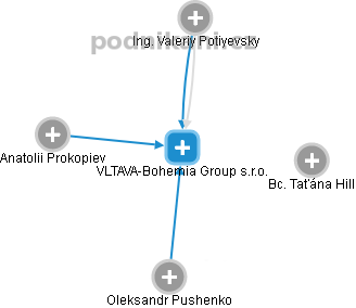 VLTAVA-Bohemia Group s.r.o. - náhled vizuálního zobrazení vztahů obchodního rejstříku