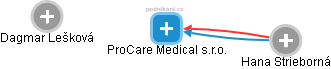 ProCare Medical s.r.o. - náhled vizuálního zobrazení vztahů obchodního rejstříku