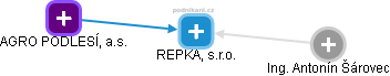 REPKA, s.r.o. - náhled vizuálního zobrazení vztahů obchodního rejstříku