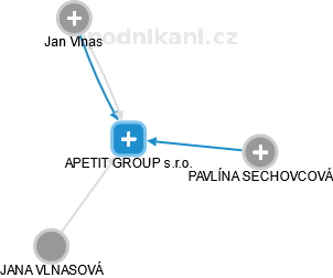 APETIT GROUP s.r.o. - náhled vizuálního zobrazení vztahů obchodního rejstříku