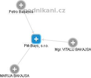 PM-Bays, s.r.o. - náhled vizuálního zobrazení vztahů obchodního rejstříku
