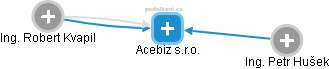 Acebiz s.r.o. - náhled vizuálního zobrazení vztahů obchodního rejstříku