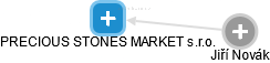 PRECIOUS STONES MARKET s.r.o. - náhled vizuálního zobrazení vztahů obchodního rejstříku
