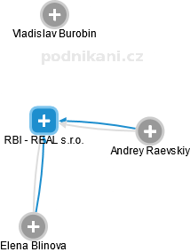 RBI - REAL s.r.o. - náhled vizuálního zobrazení vztahů obchodního rejstříku