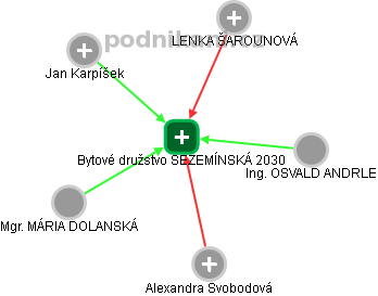 Bytové družstvo SEZEMÍNSKÁ 2030 - náhled vizuálního zobrazení vztahů obchodního rejstříku