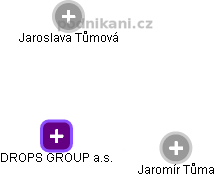 DROPS GROUP a.s. - náhled vizuálního zobrazení vztahů obchodního rejstříku