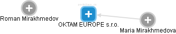 OKTAM EUROPE s.r.o. - náhled vizuálního zobrazení vztahů obchodního rejstříku