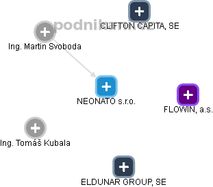 NEONATO s.r.o. - náhled vizuálního zobrazení vztahů obchodního rejstříku