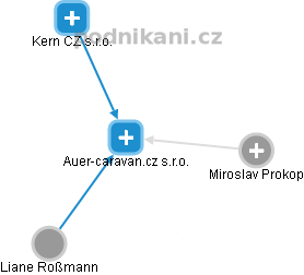 Auer-caravan.cz s.r.o. - náhled vizuálního zobrazení vztahů obchodního rejstříku