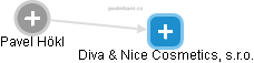 Diva & Nice Cosmetics, s.r.o. - náhled vizuálního zobrazení vztahů obchodního rejstříku
