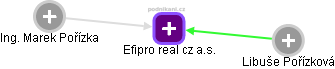 Efipro real cz a.s. - náhled vizuálního zobrazení vztahů obchodního rejstříku