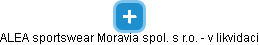 ALEA sportswear Moravia spol. s r.o. - v likvidaci - náhled vizuálního zobrazení vztahů obchodního rejstříku