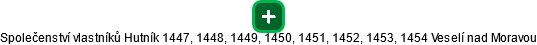 Společenství vlastníků Hutník 1447, 1448, 1449, 1450, 1451, 1452, 1453, 1454 Veselí nad Moravou - náhled vizuálního zobrazení vztahů obchodního rejstříku