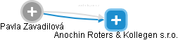 Anochin Roters & Kollegen s.r.o. - náhled vizuálního zobrazení vztahů obchodního rejstříku