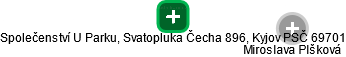 Společenství U Parku, Svatopluka Čecha 896, Kyjov PSČ 69701 - náhled vizuálního zobrazení vztahů obchodního rejstříku