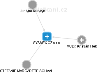 SYSMEX CZ s.r.o. - náhled vizuálního zobrazení vztahů obchodního rejstříku