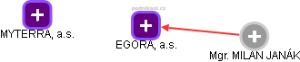 EGORA, a.s. - náhled vizuálního zobrazení vztahů obchodního rejstříku