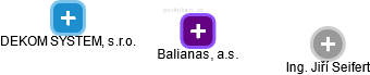 Balianas, a.s. - náhled vizuálního zobrazení vztahů obchodního rejstříku