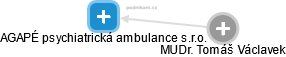 AGAPÉ psychiatrická ambulance s.r.o. - náhled vizuálního zobrazení vztahů obchodního rejstříku