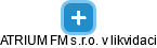 ATRIUM FM s.r.o. v likvidaci - náhled vizuálního zobrazení vztahů obchodního rejstříku